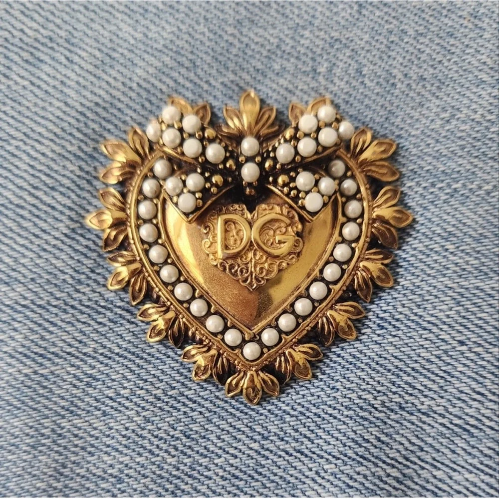 Dolce & Gabbana Denim Zipper Wallet On Chain - Picture 2 of 6